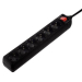 Power Strip Hama 30394, 6 outlets with switch, Black, 2004007249303943 04 