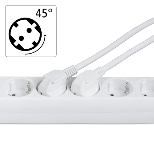 Power Strip Hama 47842 5 outlets with switch, White, 2004007249478429 02  — OK Office Power Strip Hama 47842 5 outlets with switch, White, 2004007249478429 02