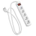 Distribution Panel, HAMA 47842, 5 sockets, with switch, child-proof, 1.4 m, white, 2004007249478429 08 