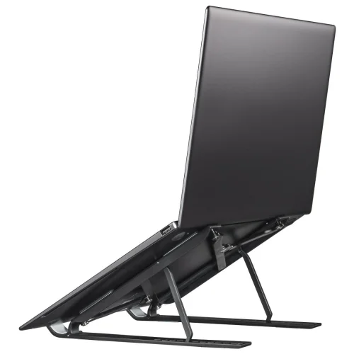 Hama Light Notebook Stand, Foldable, Inclinable in 12 stages, up to 39 cm (15.4'), black, 2004007249530462