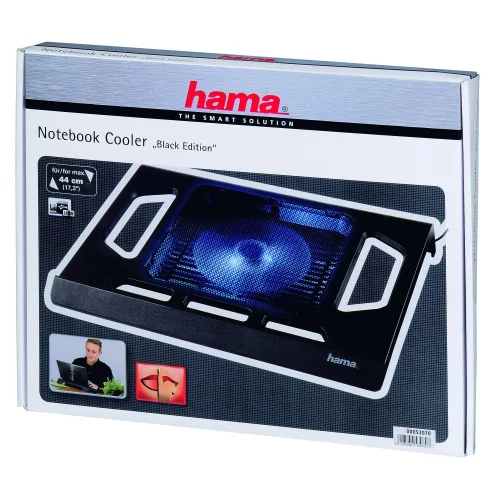 Охладител за лаптоп HAMA Black Edition, до 17.3'(44см), Черен, 2004007249530707 04 