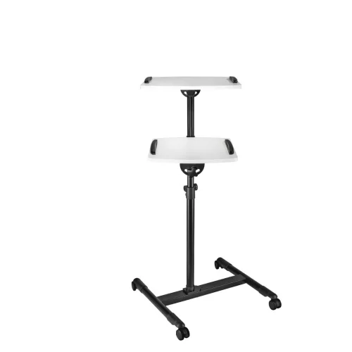 Hama Projector Table with 2 Levels, Height-Adjustable, White, 2004007249775108