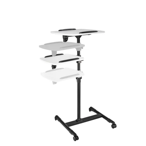 Hama Projector Table with 2 Levels, Height-Adjustable, White, 2004007249775108 04 