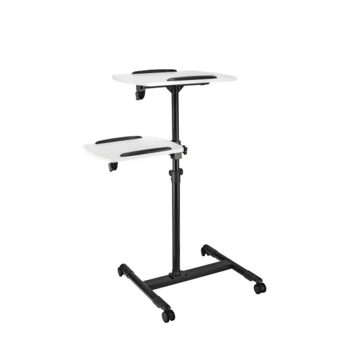 Hama Projector Table with 2 Levels, Height-Adjustable, White, 2004007249775108 05 