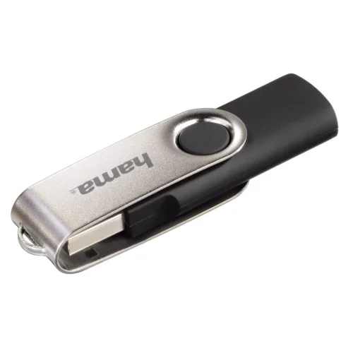 Hama USB 2.0 Rotate 16GB black/silver, 2004007249941756