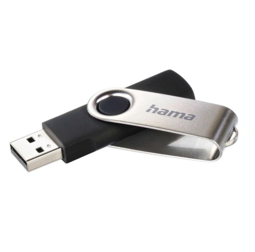 Hama USB 2.0 Rotate 16GB black/silver, 2004007249941756 02 