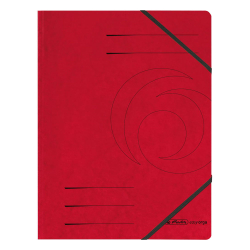 Папка карт. Herlitz с ластик червен