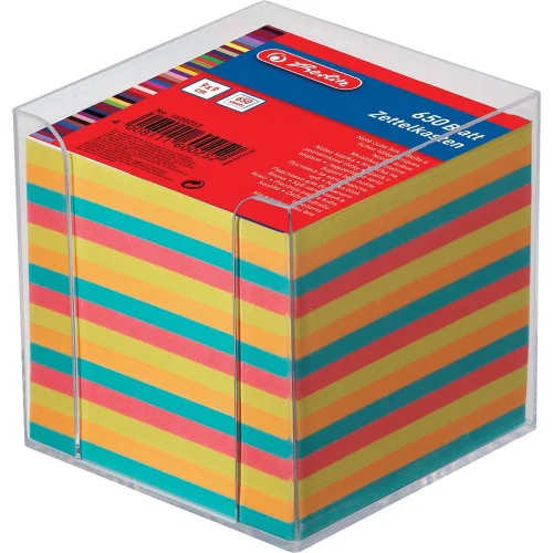 Paper cube Herlitz 90/90 PVC stand 650sh, 1000000000031532