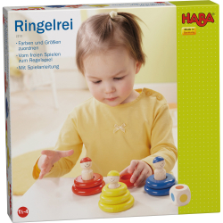 HABA Wooden ring game Colors and dice, 2+ years