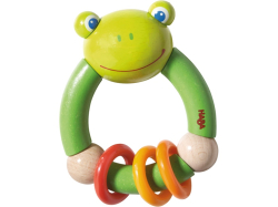 Бебешка дървена играчка HABA Жаба, 10+ месеца