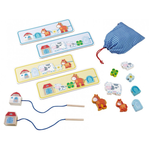 Игра Haba 5580 Нанизване Шаблони Ферма, 1000000000037634 02 