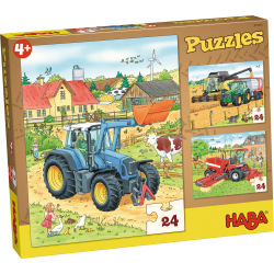 Пъзел Haba Трактори и фермата 3бр 4+
