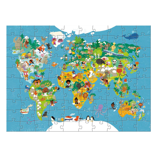 Puzzle Haba World Map 100 pieces 6+, 1000000000037681 02 