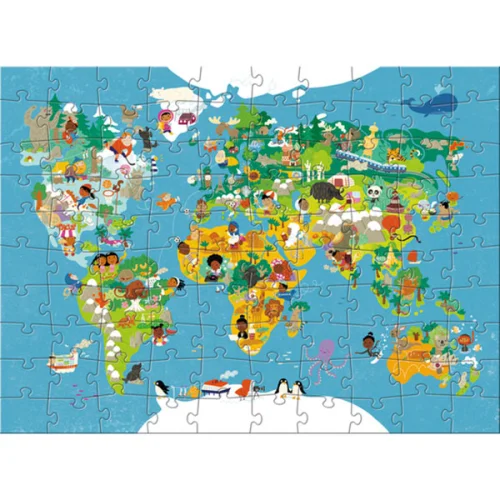 Puzzle Haba World Map 100 pieces 6+, 1000000000037681 02 
