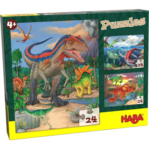 Puzzle Haba 303377 Dinosaurs 3pcs 4+, 1000000000037679