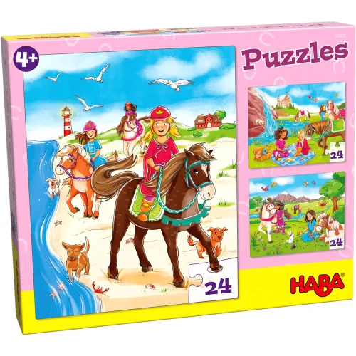 Puzzle Haba 304221 Princ.&horses 3pcs 4+, 1000000000037674