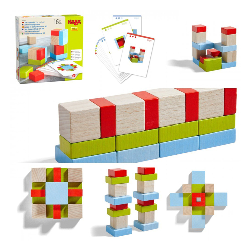 Constructor Haba 3D wooden template 16pc, 1000000000037623 02 