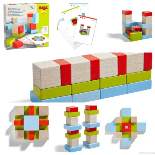 Constructor Haba 3D wooden template 16pc, 1000000000037623 02 
