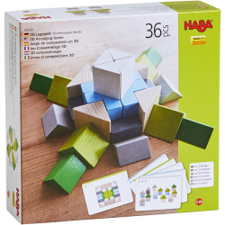 Haba 3D wooden mosaic with templates 36p