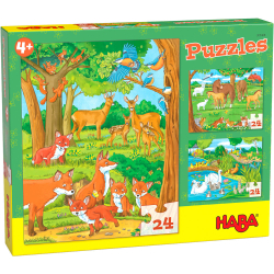 Puzzle Haba Animal families 3pcs 4+