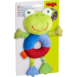 Мека дрънкалка за хващане HABA Жаба, 6+ месеца