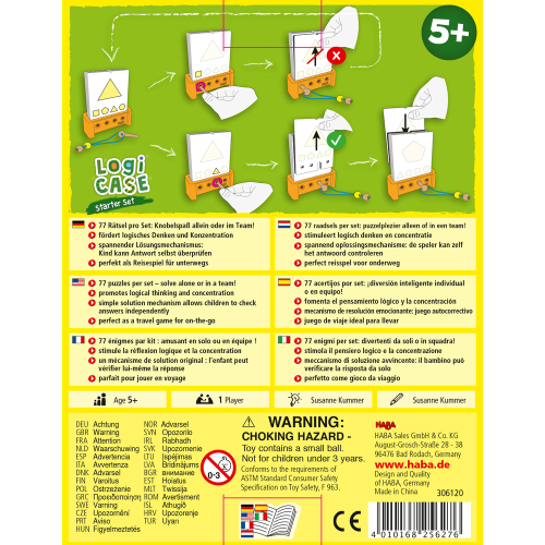 Логическа игра HABA LOGICASE Стартов комплект, 5+ години, 2004010168256276 04 