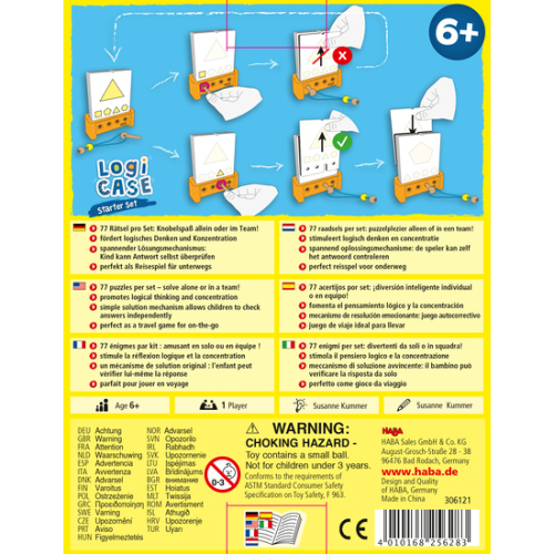 Логическа игра HABA LOGICASE Стартов комплект, 6+ години, 2004010168256283 04 