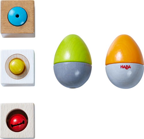 Сензорна игра HABA Дървени музикални яйца и кубчета, 2+ години, 2004010168262871 03 