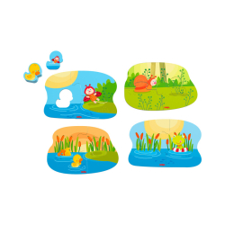 Комплект пъзели HABA Животни бебета 2+ години