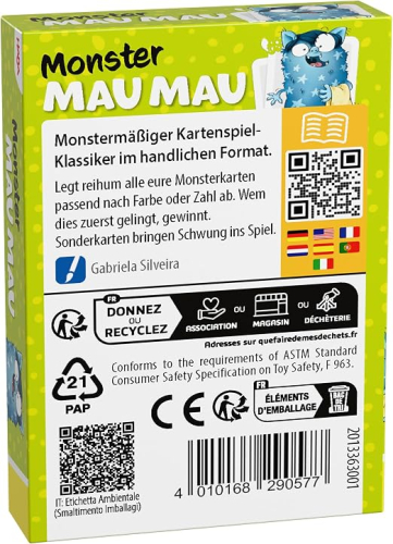 Игра с карти Мау Мау HABA Чудовища, 4+ години , 2004010168290577 02 