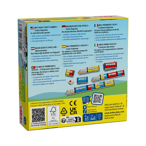 Настолна игра за цветове HABA Влак и зар, 2+ години, 2004010168293943 02 