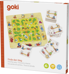 Educational wooden game Goki Find the way, 4+ years