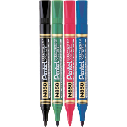 Перм. маркер Pentel N850 4 Цвята объл