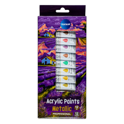 Акрилни бои Centrum Metalic 12цв туба