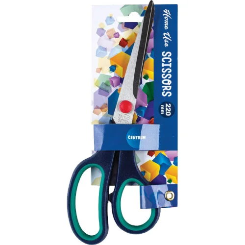 Scissors Centrum 22cm grn rubber handles, 1000000000036189