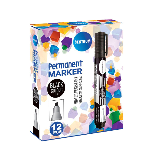 Перм. маркер Centrum Скосен черен, 1000000000019451 03 