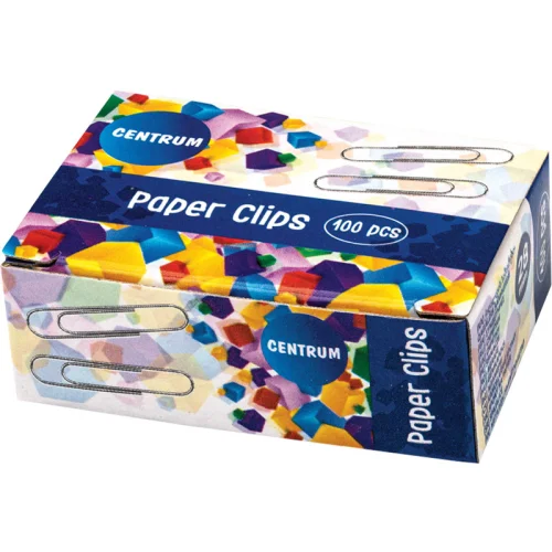 Paper clips Centrum 28mm nickel 100 pcs, 1000000000017750 02 