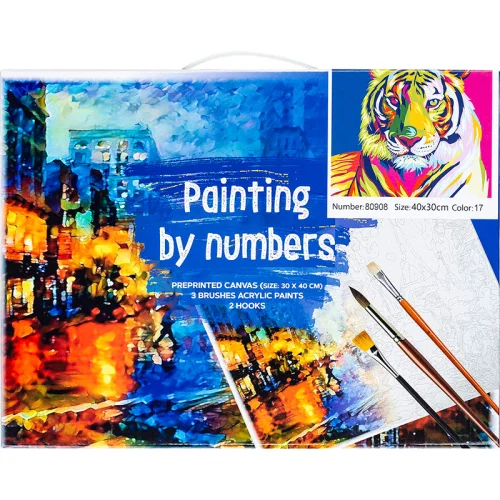 Set for coloring acrylic 80908 Tiger, 1000000000044666 02 