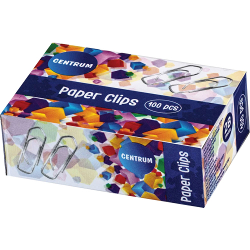 Paper clips Centrum 28mm triangular 100p, 1000000000000648 02  — OK Office Paper clips Centrum 28mm triangular 100p, 1000000000000648 02