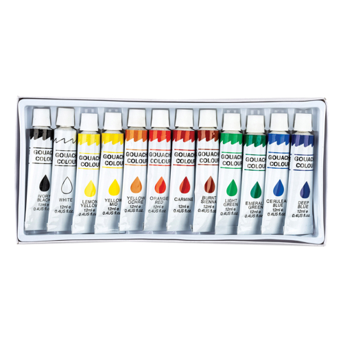 Темперни бои гуаш Centrum 12 цвята туба, 1000000000011878 02 