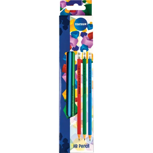 Pencil with eraser Centrum Plastic HB, 1000000000025454 03 