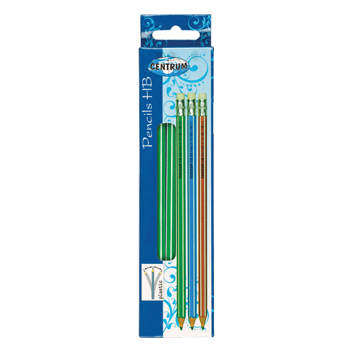 Pencil with eraser Centrum Plastic HB, 1000000000025454 04 