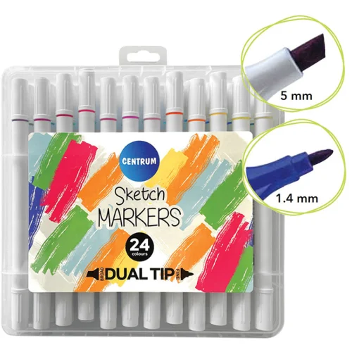 Marker Sketch Centrum 2 tips 24 colours, 1000000000040088 03 
