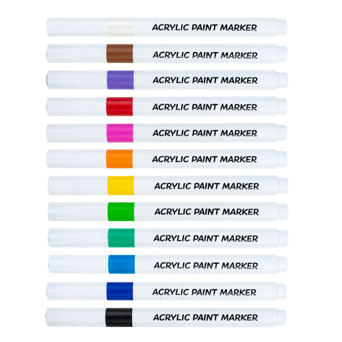 Акрилни маркери Centrum 4мм 12 цвята, 1000000000044298 02 