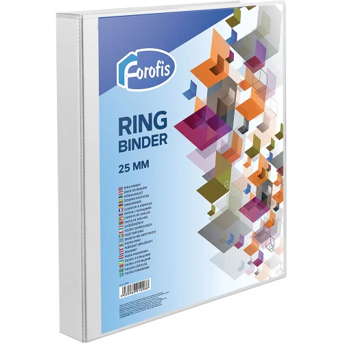 Folder 4D ring 25mm Forofis A4 4cm white, 1000000000039924