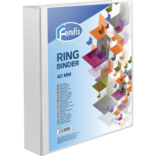 Folder 4D ring 40mm Forofis A4 6cm white, 1000000000039925