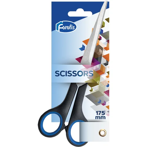 Scissors Forofis 17.5 cm rubber handles, 1000000000037847 02 