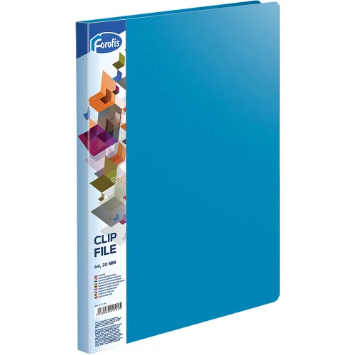 Folder Forofis spring mechanism PVC blue, 1000000000039938