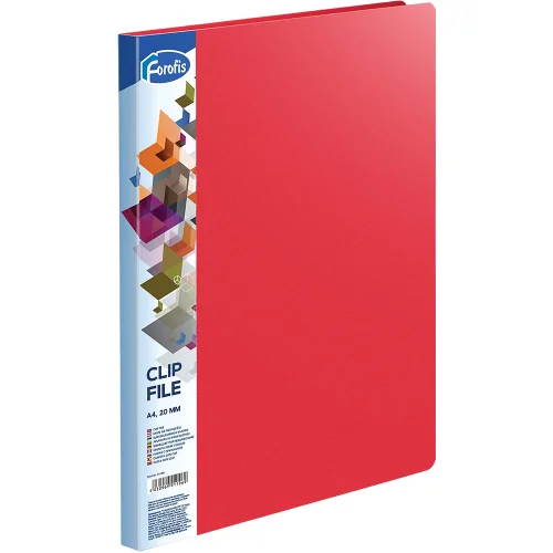 Folder Forofis spring mechanism PVC red, 1000000000039940