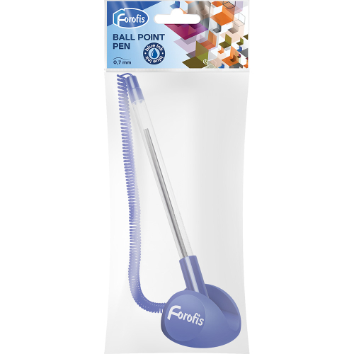 Pen with cord Forofis 91544 blue, 1000000000038612 02 